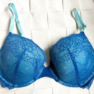 BCBGeneration Vibrant Blue Lace Bra
